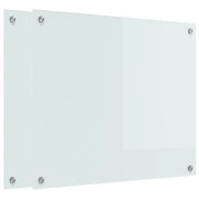 Set di 2 paraschizzi per cucina 70 x 60 cm pratici e moderni design elegante in vetro temperato bianco 02_0056284