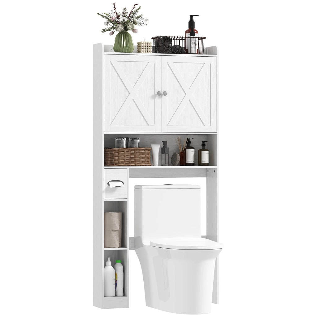 Mobiletto WC con Anta Rustica ¨C zephmum ¨C Bianco 50x45x70