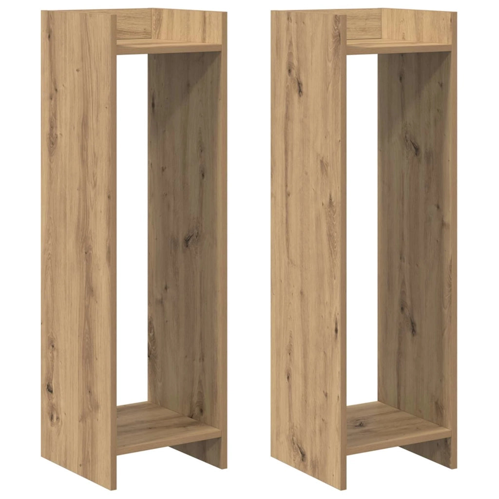 Supporto per piante 2 pz Rovere Artigianale 30 x 30 x 100 cm 899577