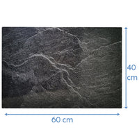 Lavagna Magnetica Stampa Marmo Nero 60x40 cm 1 Pennarello Cancellabile 5 Magneti