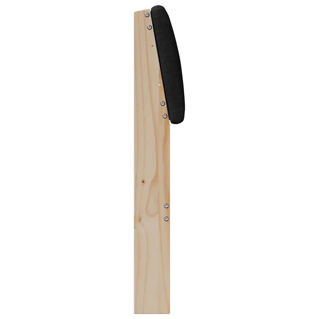 Testiera imbottita-Testiera con Cuscini-Testata Nero 150 cm Pino massello 504433
