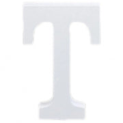 Trade Shop - Lettera T In Legno Bianco Decorazione Confettata Matrimonio Compleanno Wedding -