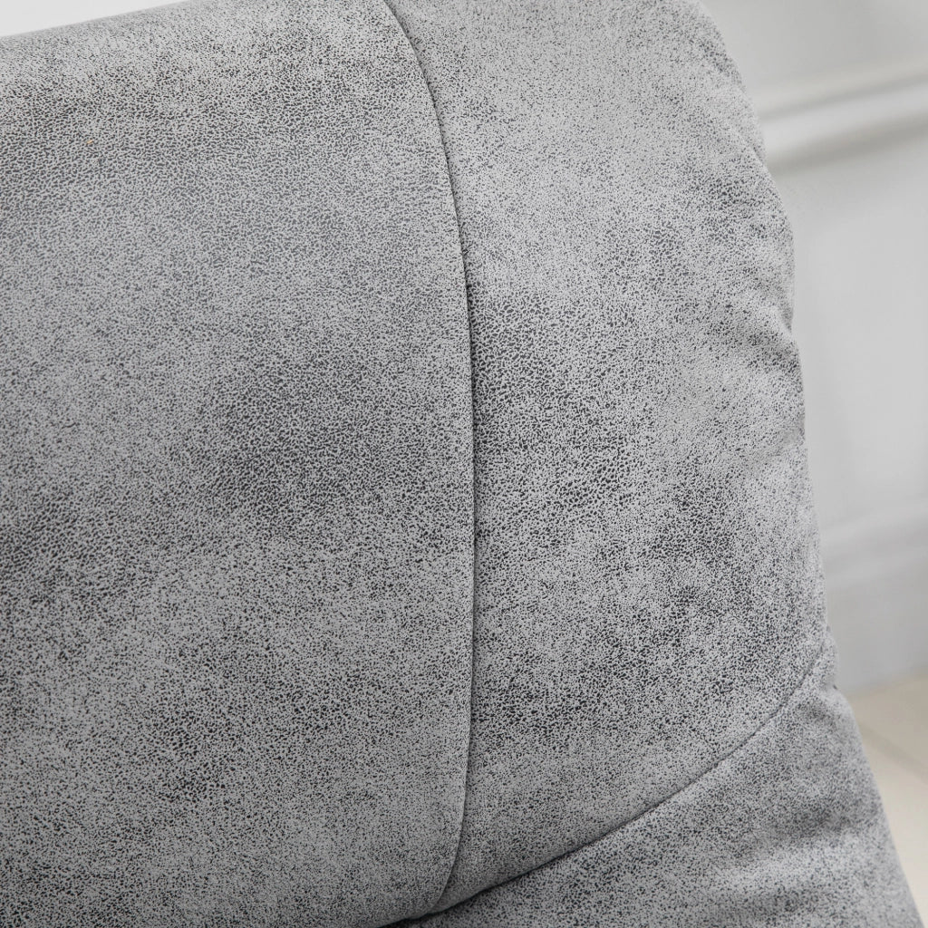 Poltrona relax reclinabile girevole 360¡ã con poggiapiedi ¨C zephmum ¨C tessuto microfibra grigio