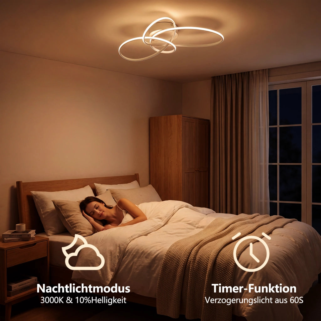ZMH Lampada da Soffitto LED 30W Dimmabile Bianca per Camera Soggiorno