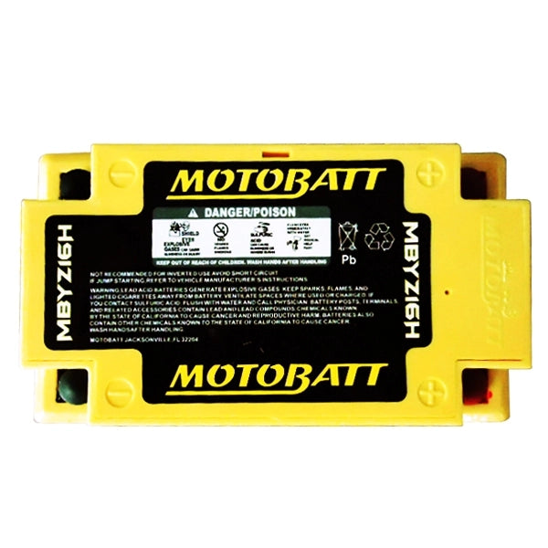 BATTERIA MOTOBATT AGM MBYZ16H 12V 16,5 Ah BQ037 compatibile con Yuasa GYZ16H