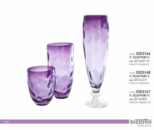 Vaso Sculpture Viola H.20 - Bizzotto