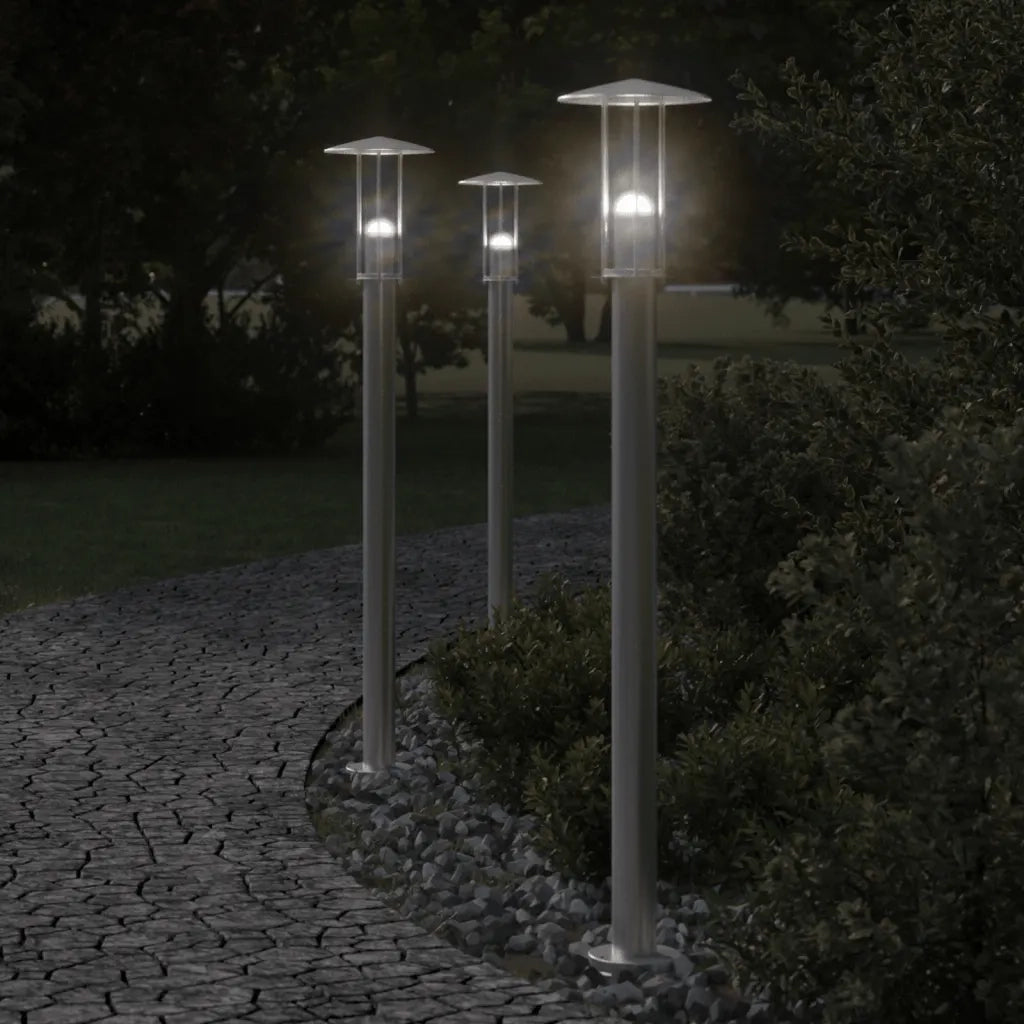 Lampada da Terra per Esterni Argento 100 cm in Acciaio Inox CFW7218668