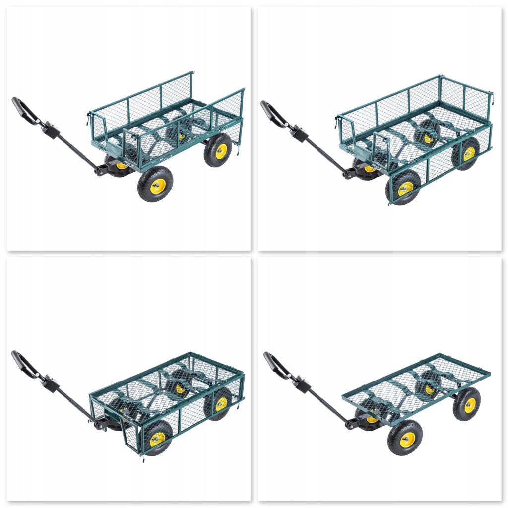 Carrello da giardino KADAX, carriola, trasporto da spiaggia, rimorchio, 300 kg, con telone, grande