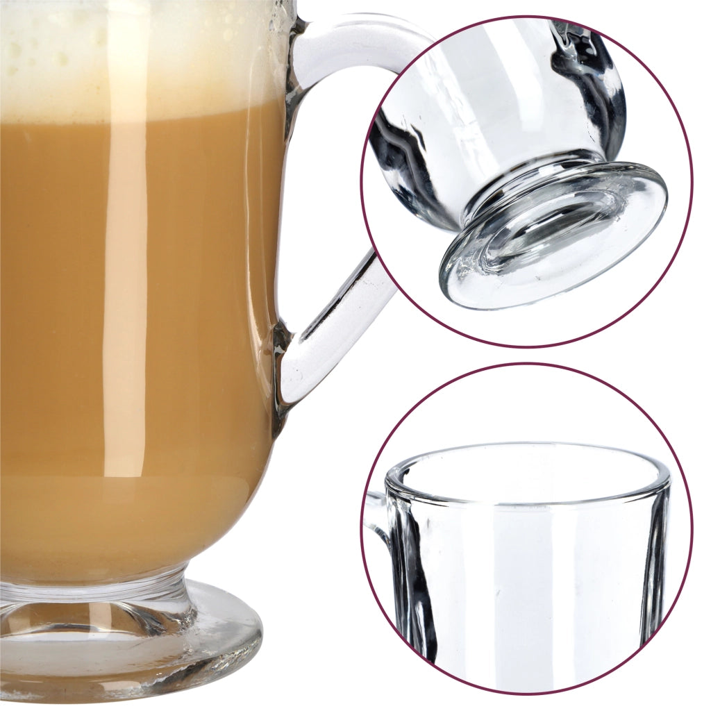 KADAX Bicchieri da caffè, latte e tè, 12 pezzi da 300 ml con manico, compatibili con macchine da caffè espresso.