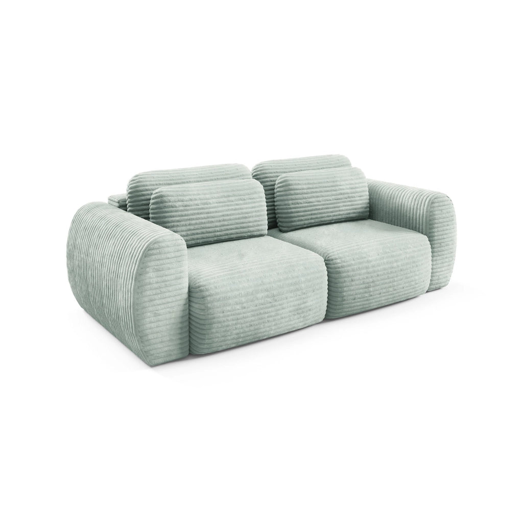 Golgi, Divano Letto 2 Posti Contenitore, 266x121 cm Verde Chiaro