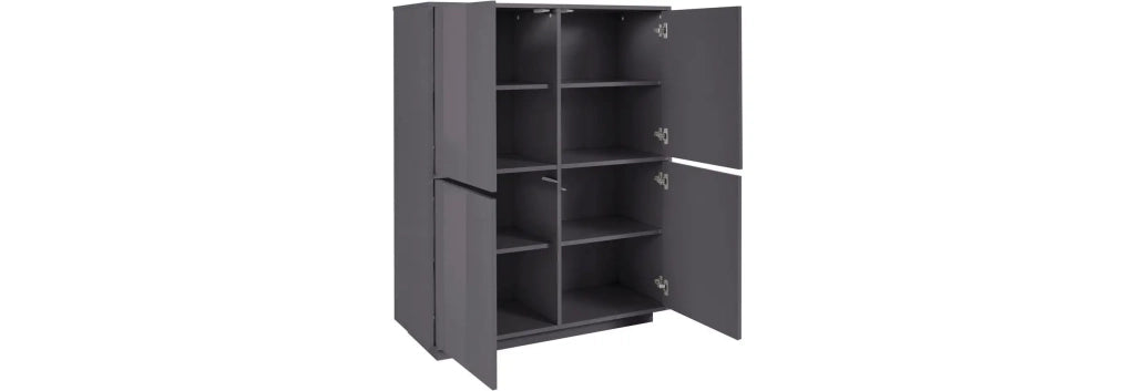Credenza antracite mobile cucina soggiorno 100x40cm design moderno Judy Report