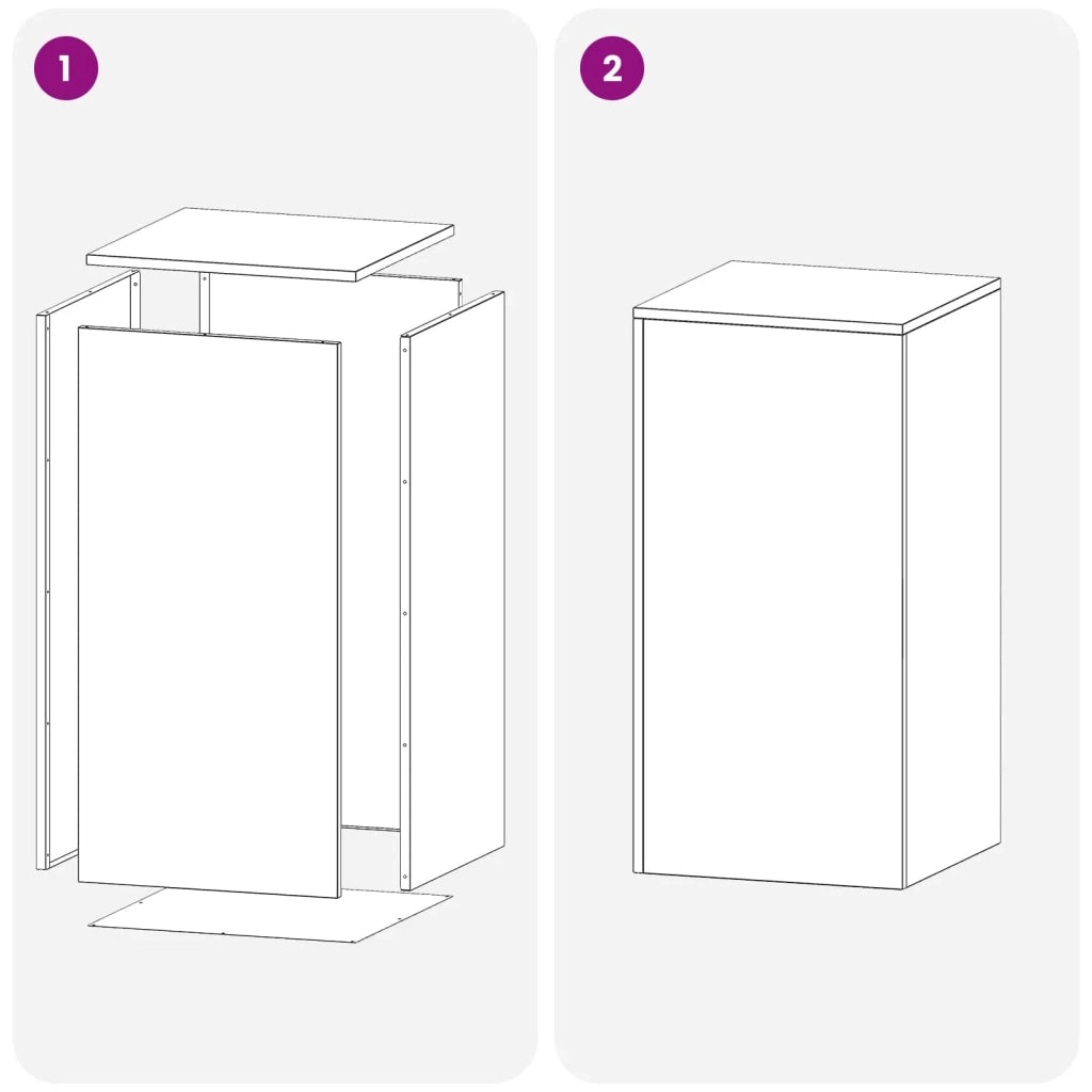 Supporto per piante 2 pcs Nero 40 x 40 x 80 cm Acciaio 8012545