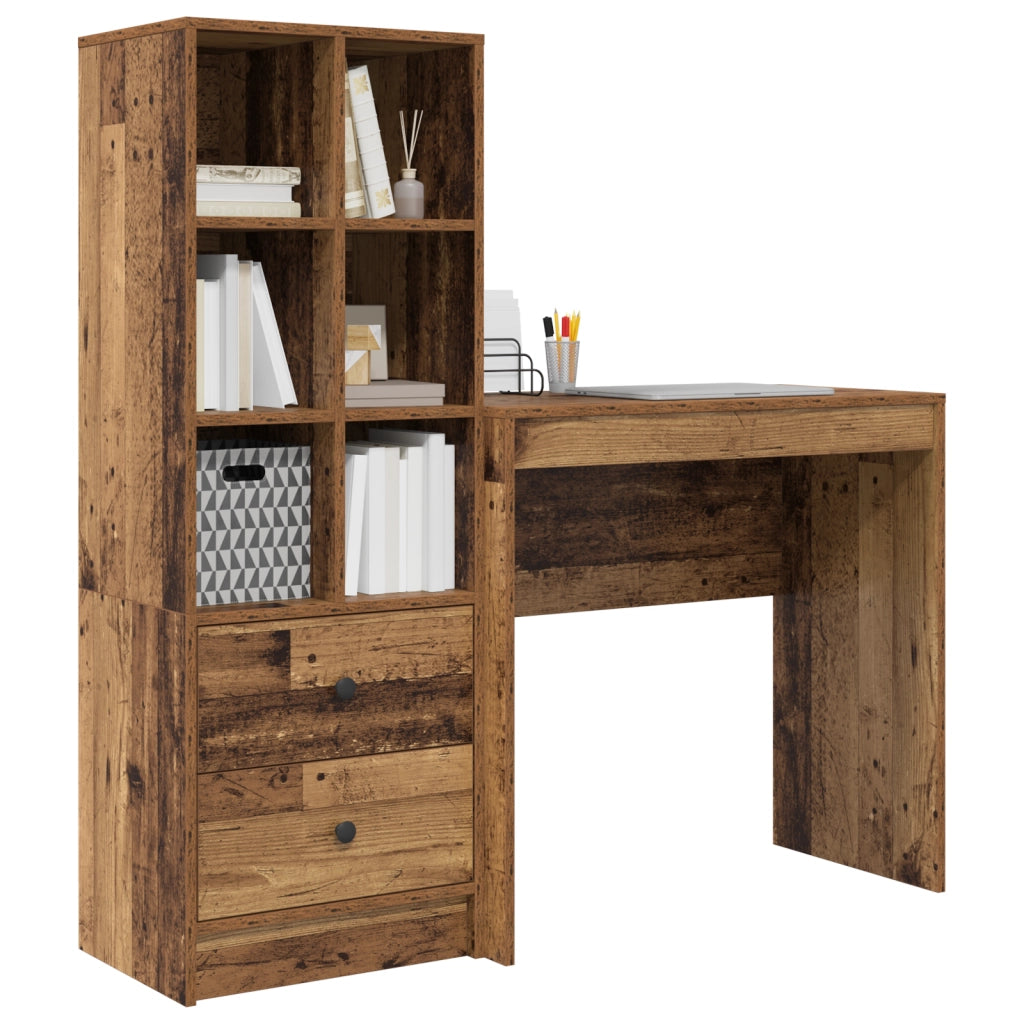 Scrivania con stoccaggio Legno riciclato Legno ingegnerizzato