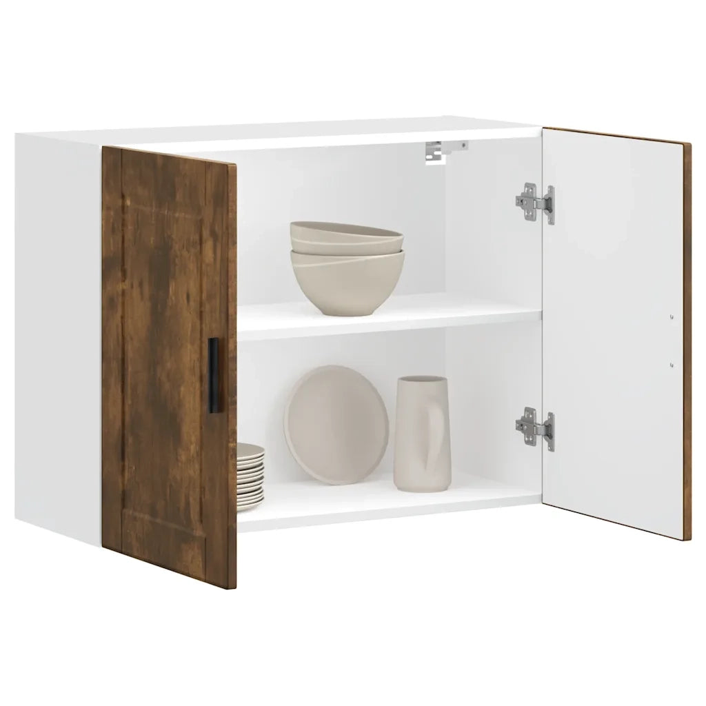 vidaXL Pensile da Cucina Porto Rovere Fumo in Legno Multistrato