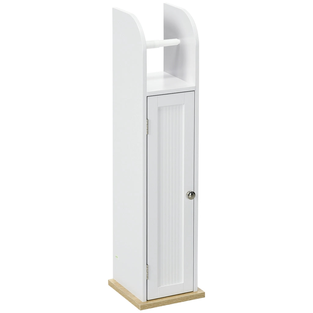 Mobiletto bagno con ripiano regolabile e armadietto ¨C zephmum ¨C 20x20x80 cm bianco