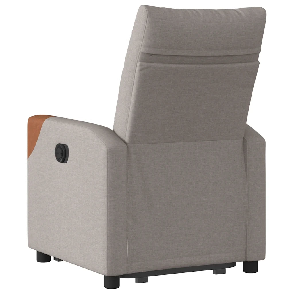 Poltrona | Sedia Relax Alzapersona Reclinabile Elettrica Tortora in Tessuto