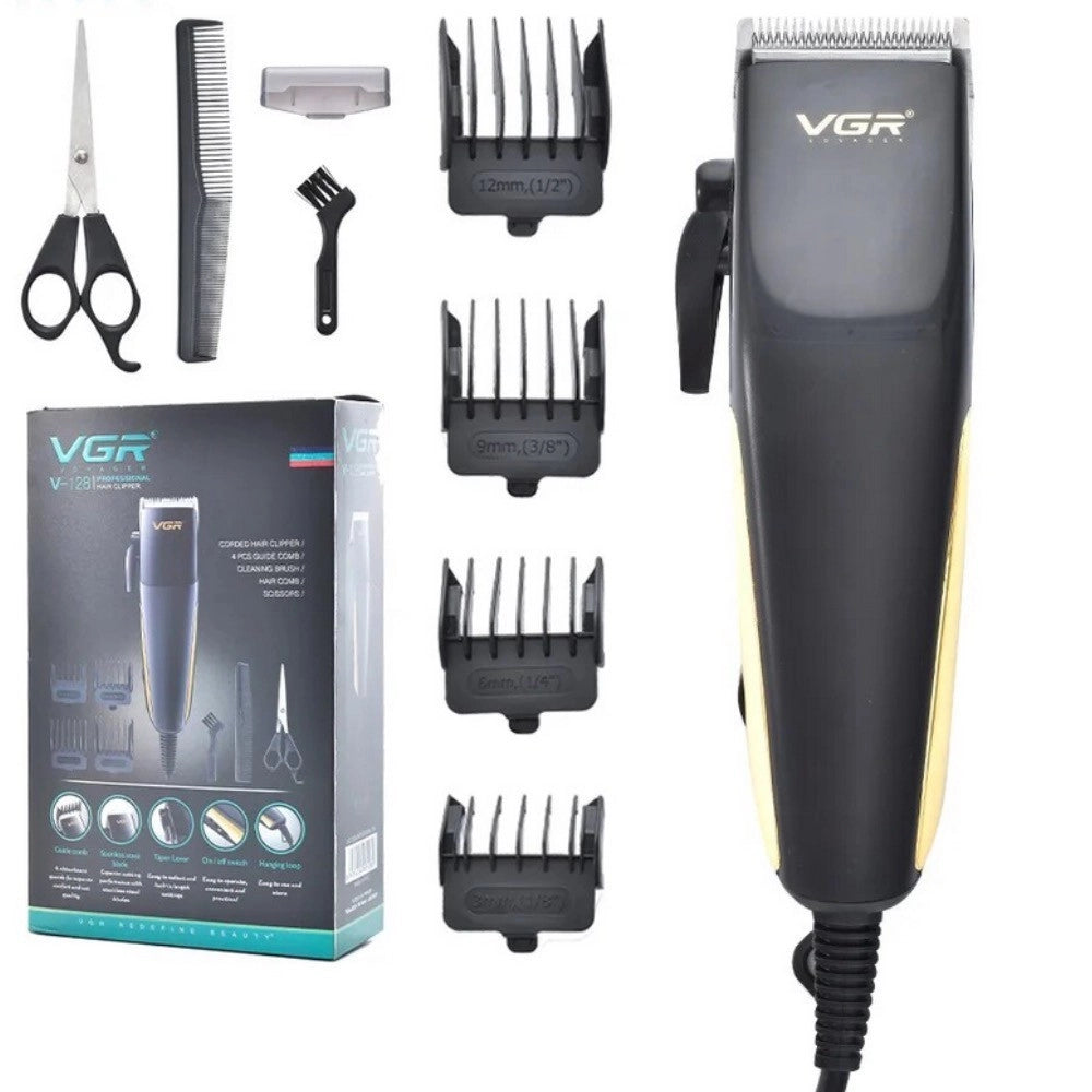 Trade Shop - Tagliacapelli Con Filo Rasoio Elettrico Professionale Trimmer Pettini Vgr V-128 -
