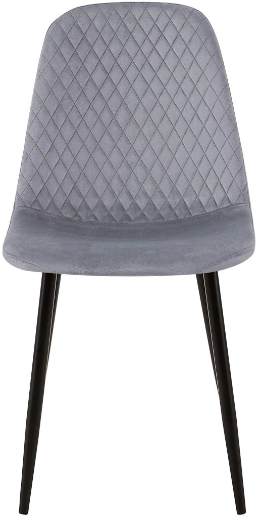 Set di 4 sedie Giverny grigio,Velluto