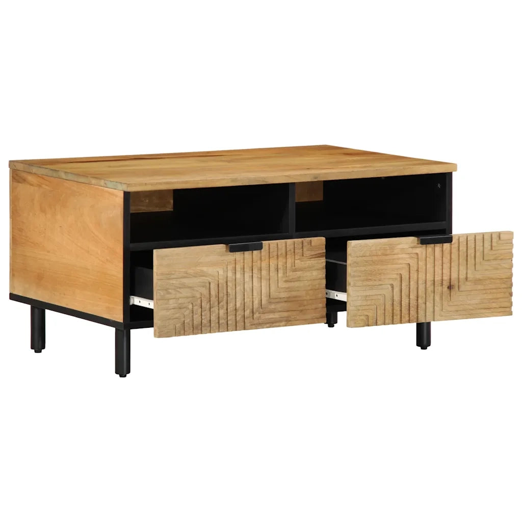 Tavolino da Salotto-Tavolino da soggiorno-Tavolo Marrone 80x54x40 cm Legno Massello di Mango 814700