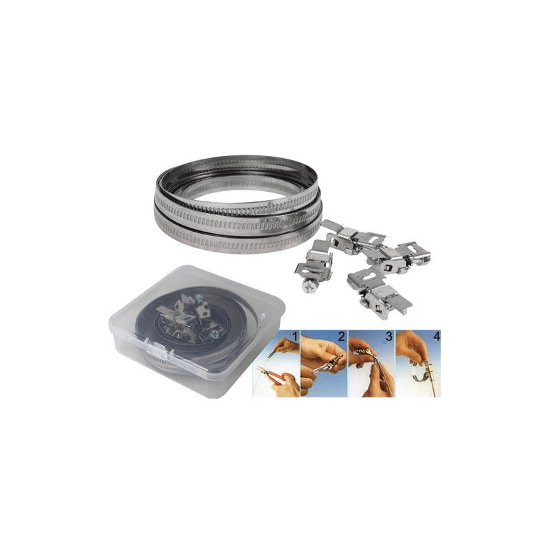 Fascette a rotolo W2 FRB-3 banda piena 9 mm inox AISI 430 3 m con ganci