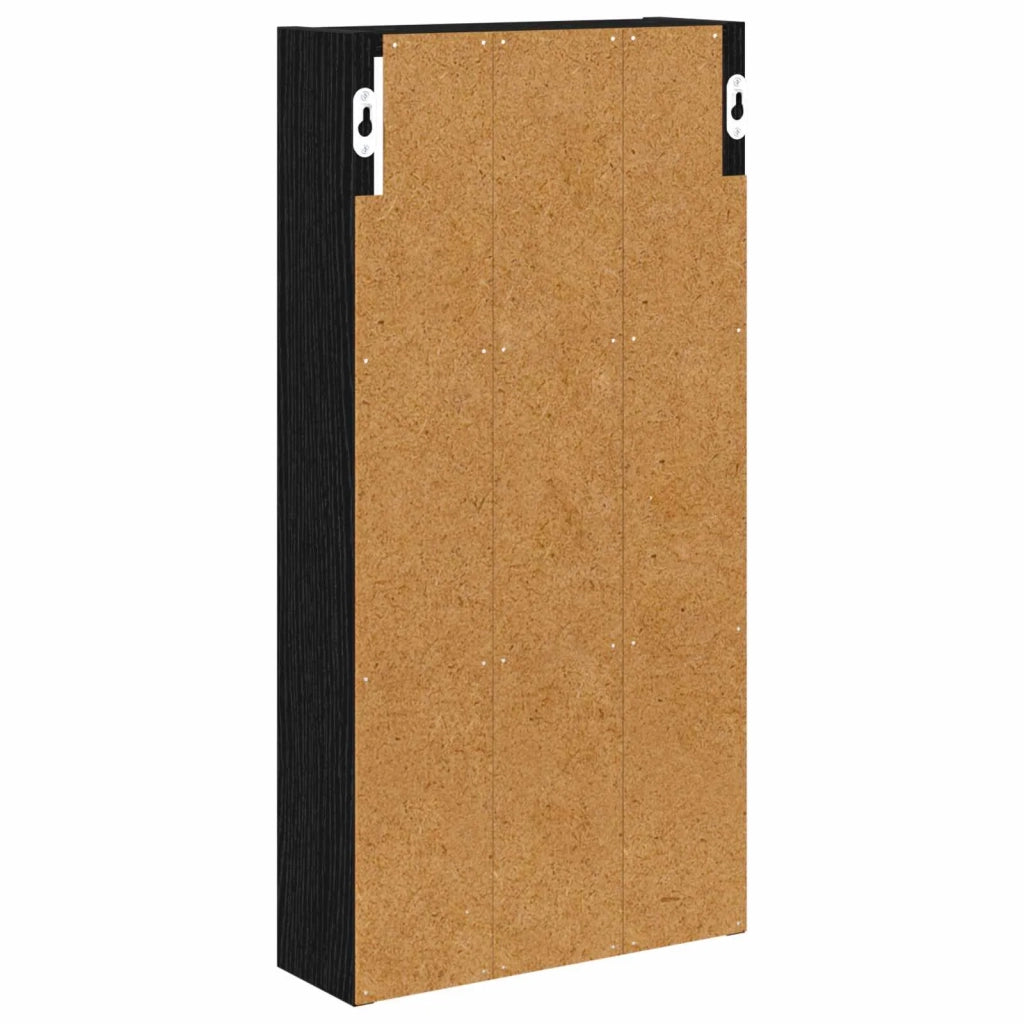Armadio da bagno a muro Rovere Nero 30 x 10 x 60,5 cm 889320