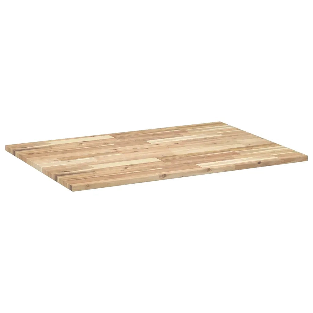 Piano Scrivania Non Trattato 80x70x2cm Legno Massello di Acacia