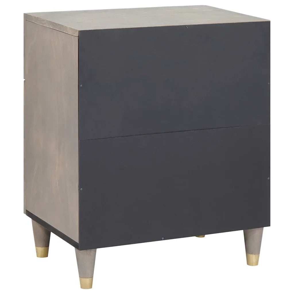 Comodino | Armadio da Notte | Mobiletto da notte con porta con cassetto Grigio 50 x 33 x 60 cm