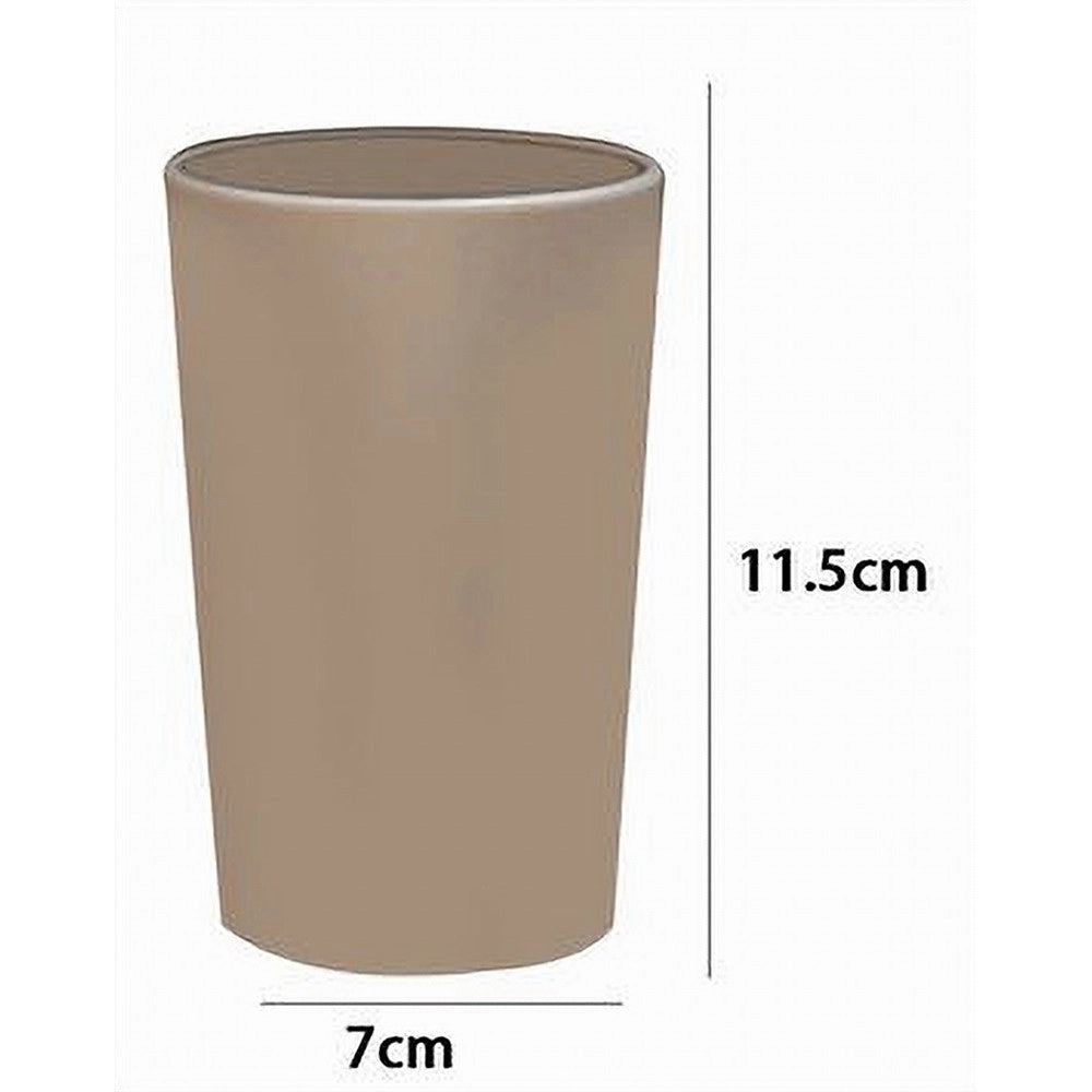 Trade Shop - Bicchiere Portaspazzolini Dentifricio Colore Tortora Accessori Arredo Bagno 79191 -