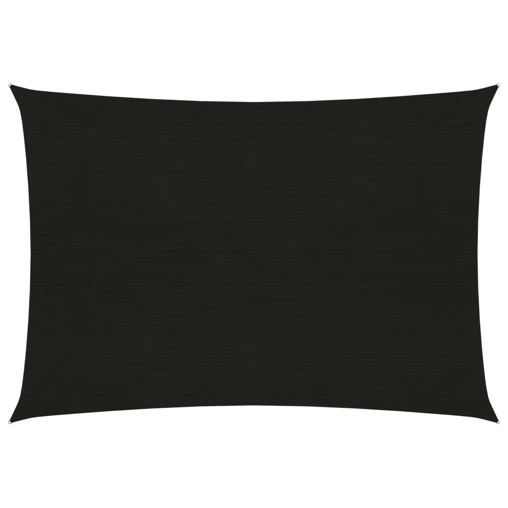 Vela ombreggiante/ombrellone 160 g/m² 2,5 x 4 m HDPE nero 02_0009185