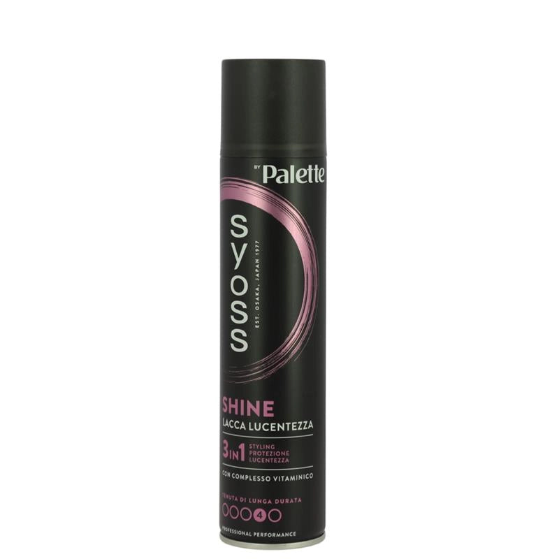 SYOSS BY PALETTE SHINE LACCA LUCENTEZZA CON COMPLESSO VITAMINICO - TENUTA DI LUNGA DURATA 3IN1 STYLING 300 ML