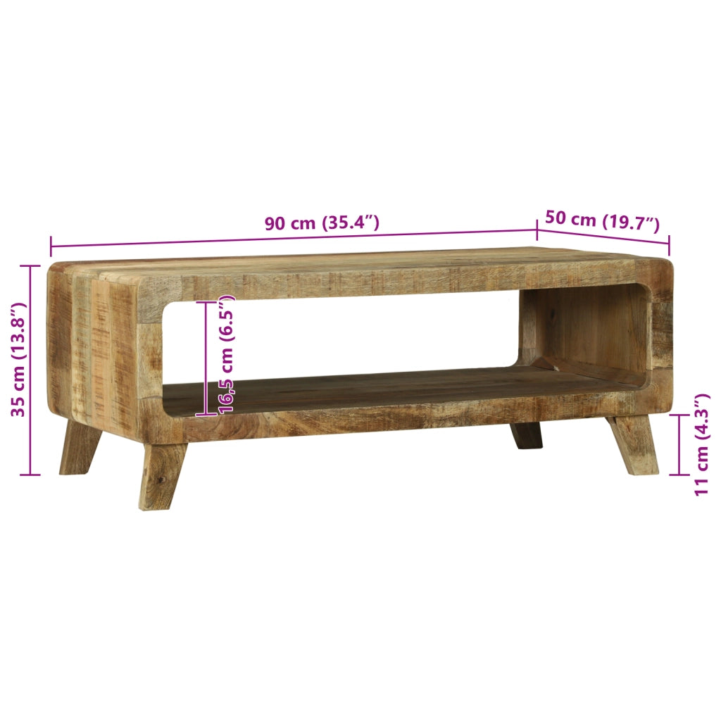 Tavolino da caffÃ¨ 90x50x35 cm Legno massello di mango