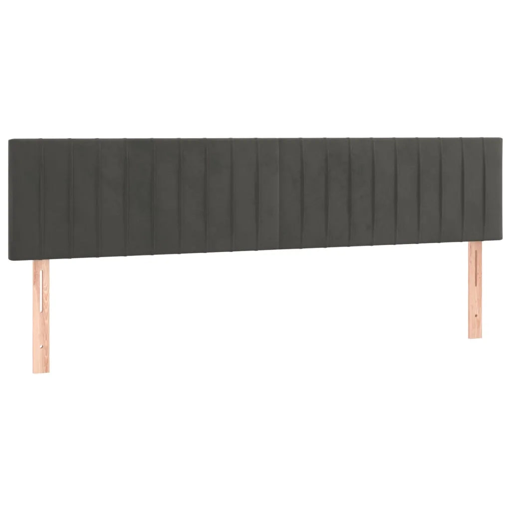 Giroletto a Molle con Materasso Grigio Scuro 120x190 cm Velluto