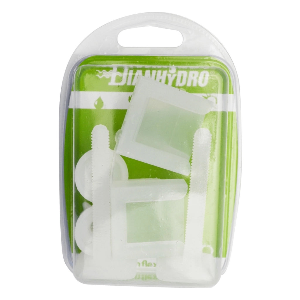 COPPIA SUPPORTI PER SEDILI IN PVC CON VITI IN PLASTICA BLISTER- Bianco- FAIDF- pezzi 1