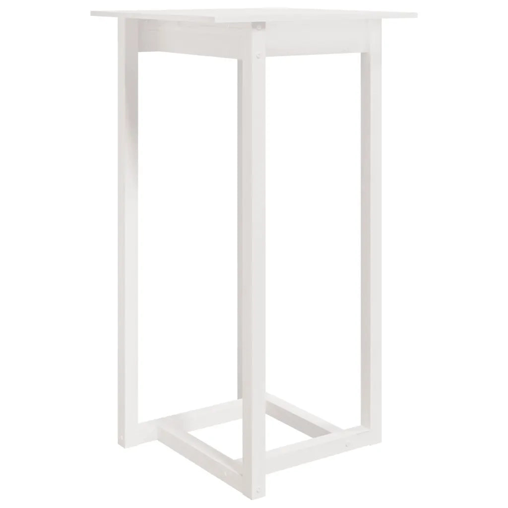 Tavolo da Bar Bianco 60x60x110 cm in Legno Massello di Pino cod mxl 10173