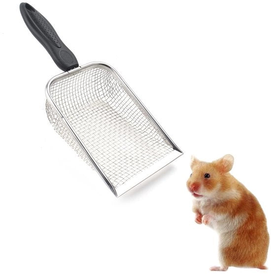 Pulitore del Nido per Hamster - Schep con Filtro - Pulisce i Resti - Apri Gallerie Fini - Strumento di Pulizia - Elimina i Residui