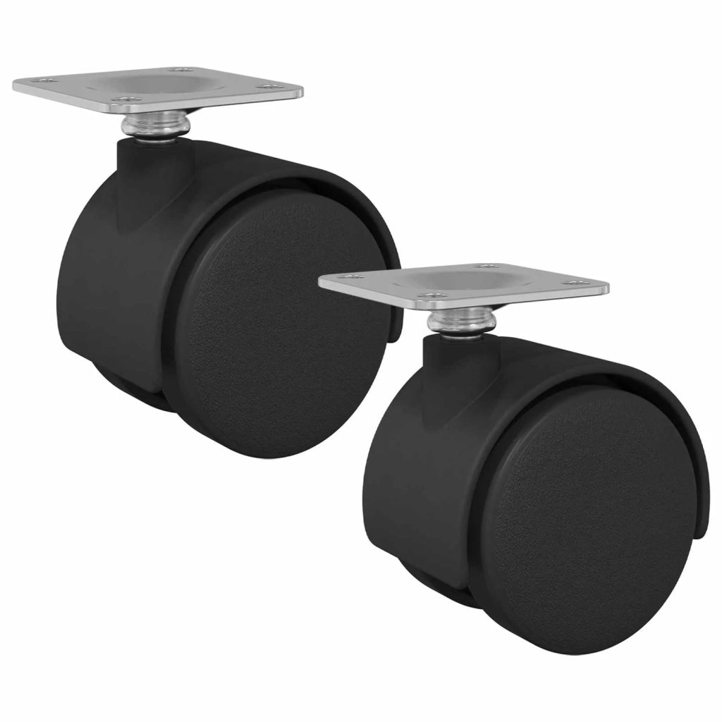 Rullo girevole 2 pz Nero 39,5 x 39,5 x 37,8 mm Ferro e PP CFW2816244