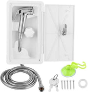 Kit Completo per Doccia Esterna - Box per Doccia - Interruttore di Temperatura - Ideale per Caravan - Strumento per la Doccia - Completo con Accessori - Adatto per Barche