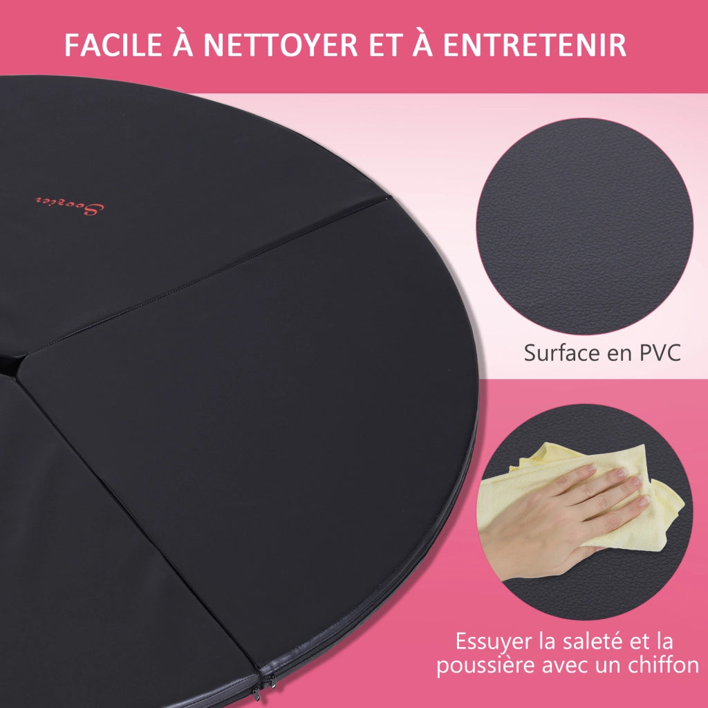 Tappetino per Pole Dance Pieghevole ¨C Zephmum ¨C Nero Plastica ? 150 cm Spessore 5 cm