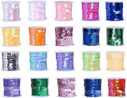 Decorazione con Sequins Lint per Artigianato DIY e Decorazione (6mm x 5 yard, 20 pezzi)