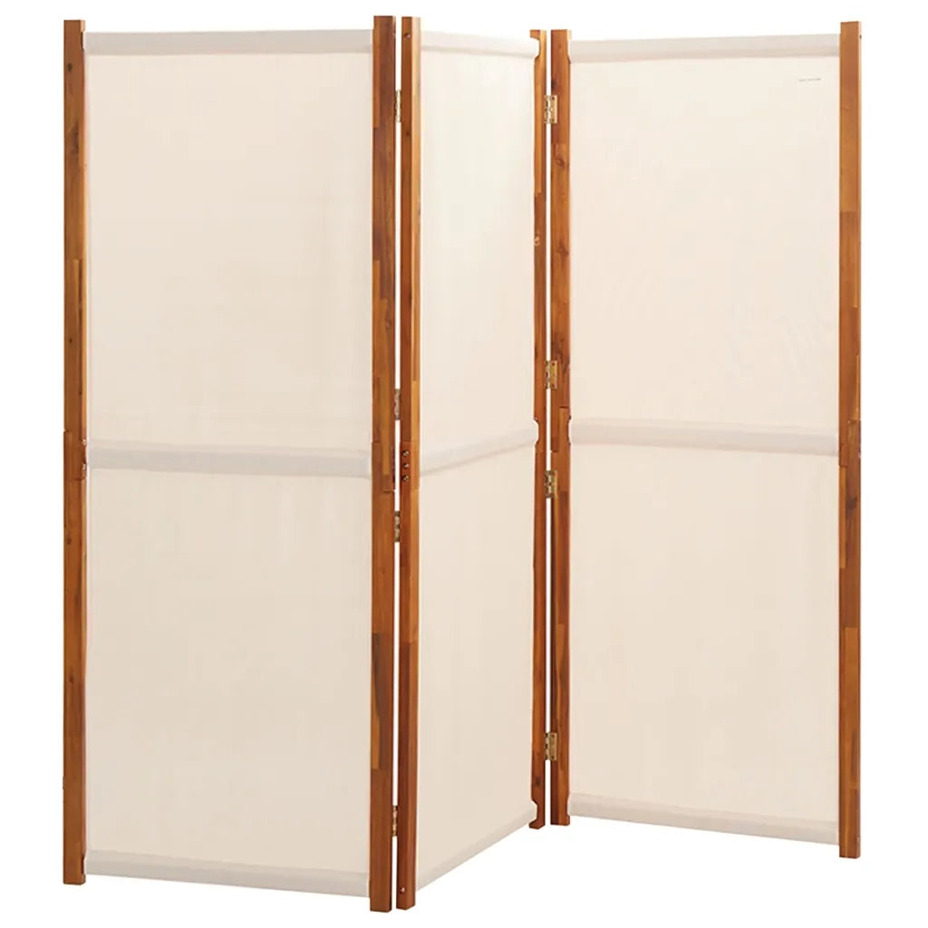 Divisorio Ambienti | Divider per stanze | Paravento a 3 Pannelli Bianco Crema 210x180 cm