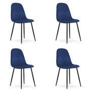 Valora DAPI CHAIR Navy Blue Velvet Design moderno x4