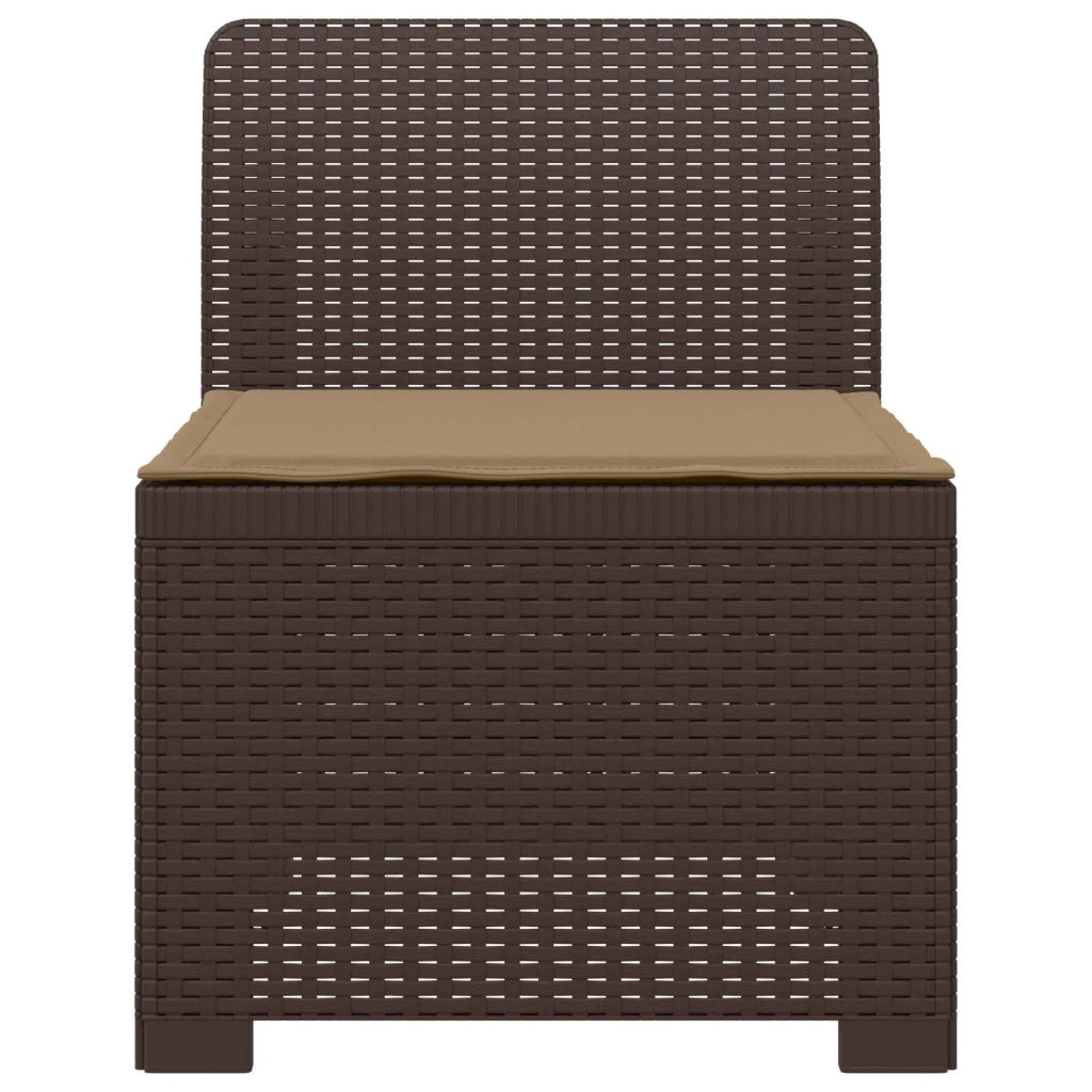 Divano da esterno-Divano da Giardino a 1 Posto con Cuscino Aspetto Rattan PP 297331