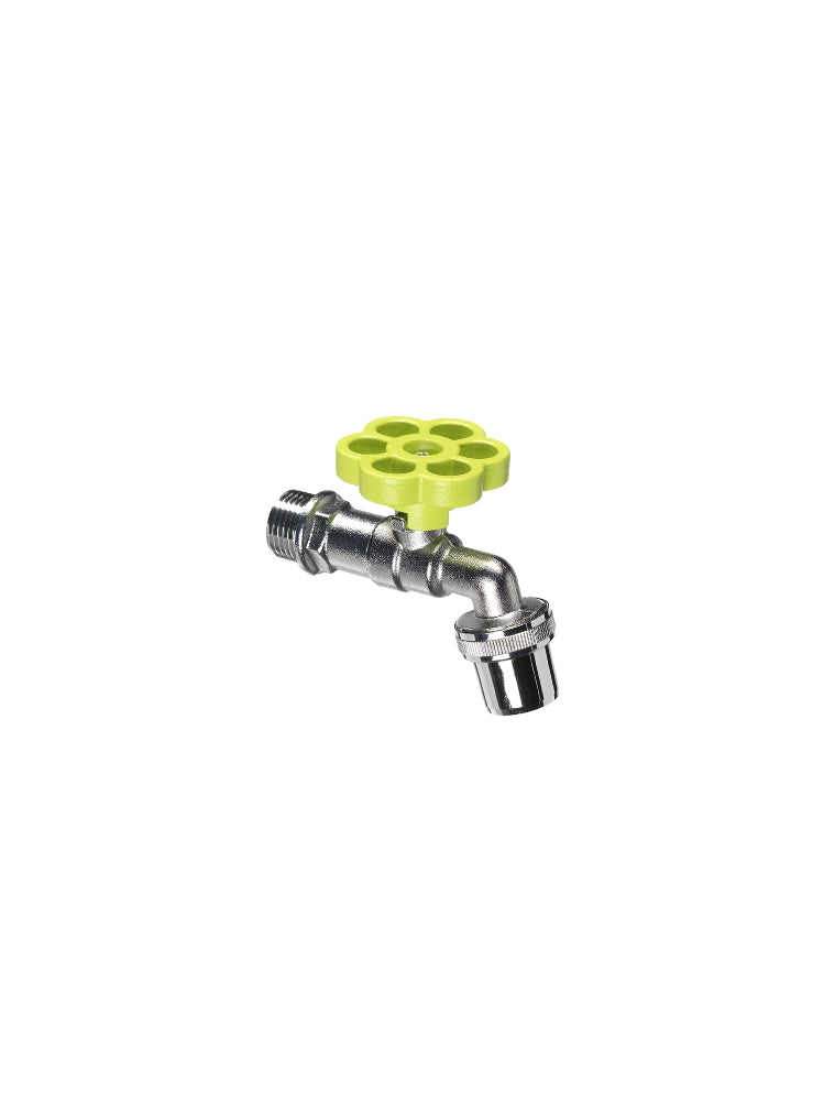 Rubinetto con manopola a fiore Belfer colorato Ø 29 mm Colore: Verde Acido