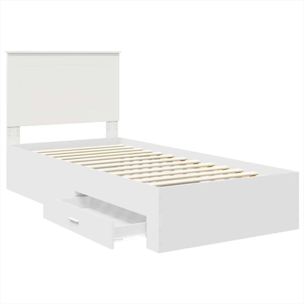 Struttura del letto Bianco 90 x 190 cm Legno multistrato