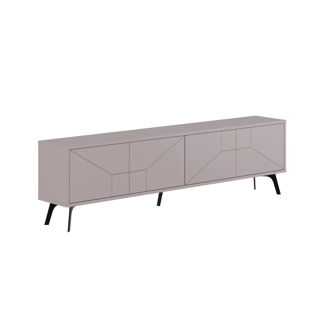 Porta TV in legno "Dune" - 180 x 29 x 50 cm - Marrone chiaro moka