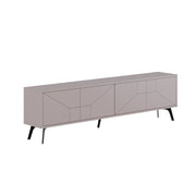 Porta TV in legno "Dune" - 180 x 29 x 50 cm - Marrone chiaro moka