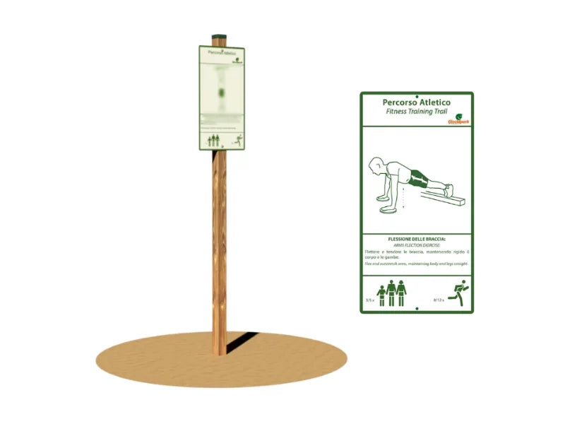 Flessione Braccia Giochipark legno e acciaio Ø4cm outdoor fitness EN 16630