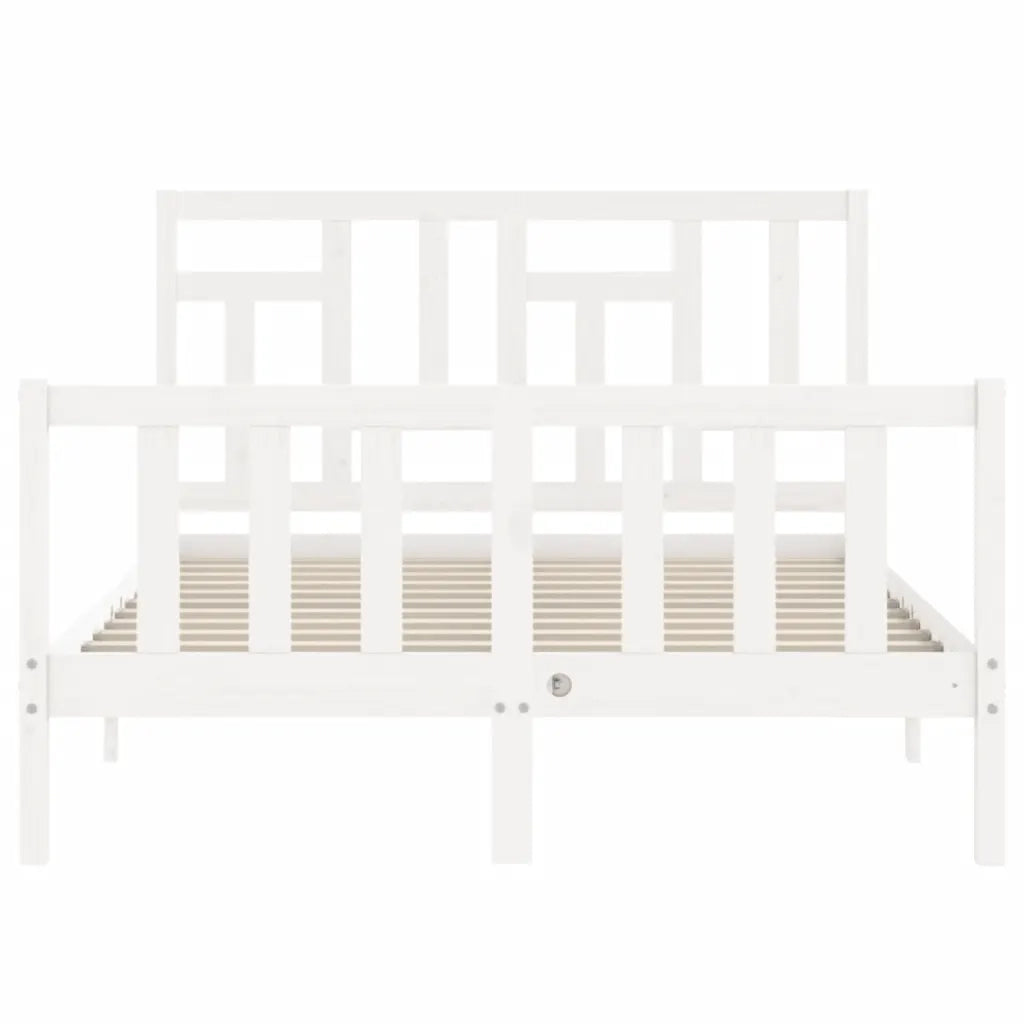 Giroletto senza Materasso Bianco 120x200 cm Legno Massello Pino 3193137