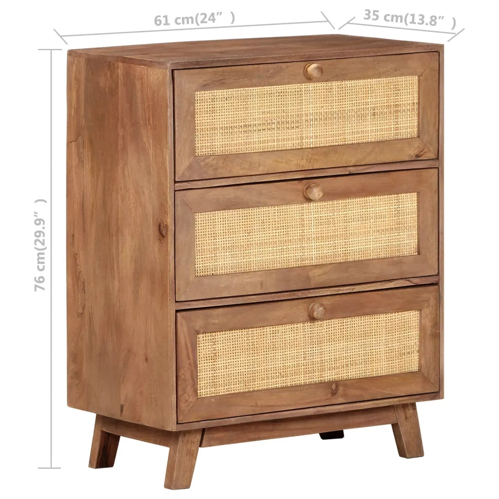 Credenza 61x35x76 cm in Legno Massello di Mango cod mxl 19221