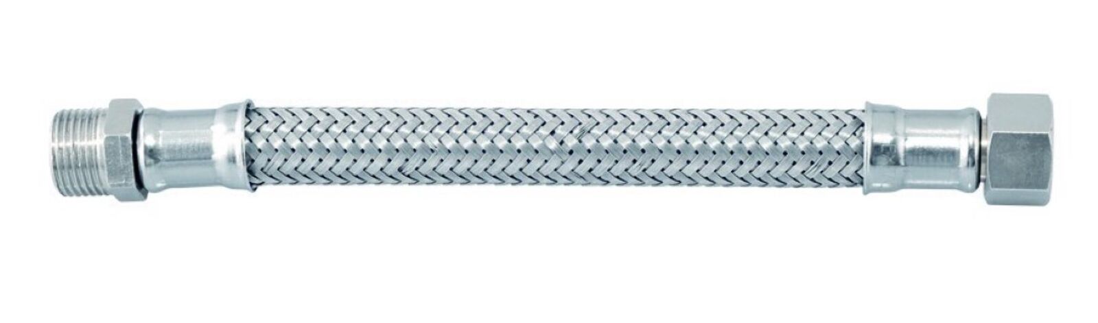 Flessibile Tubo Telato Normale Cm 30 40 50 60 3/8 1/2 Idraulica Bagno Set 5 Pezzi - Idrobric